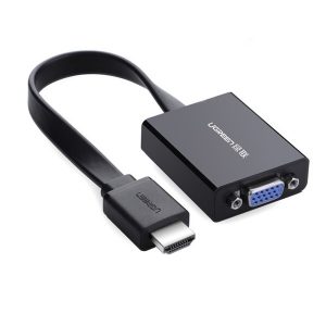 Cáp chuyển đổi HDMI to VGA dẹt có Audio Ugreen 40248