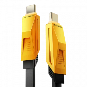 Cáp sạc nhanh Movespeed RGB Cyber CC02 (240W, 1M, Vàng/ Đen)