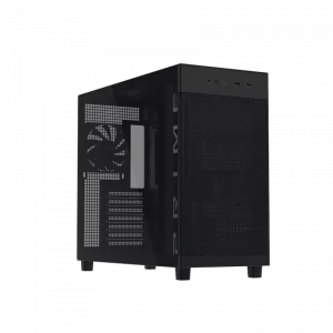 Case Asus Prime AP303 Tempered Glass Black (Kính Cường Lực, Mini-ITX/Micro-ATX/ATX, 1 Fan, Đen)