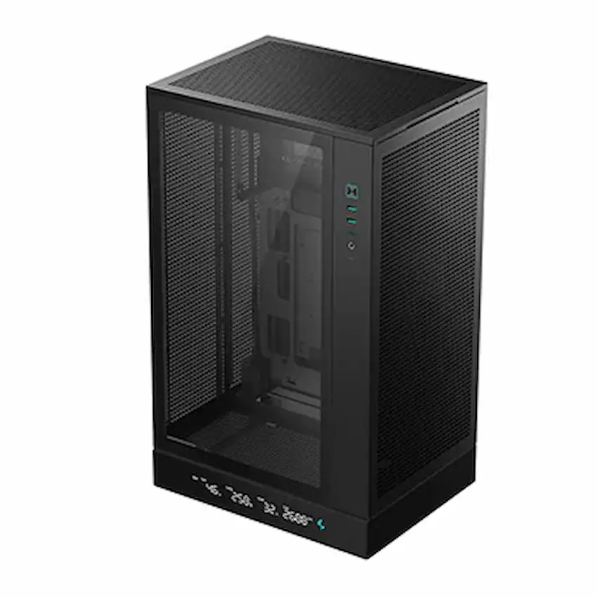 Case Deepcool CH270 Digital Black (M-ATX/ Mini-ITX,  Kính cường lực, Hiển thị nhiệt độ, Black)