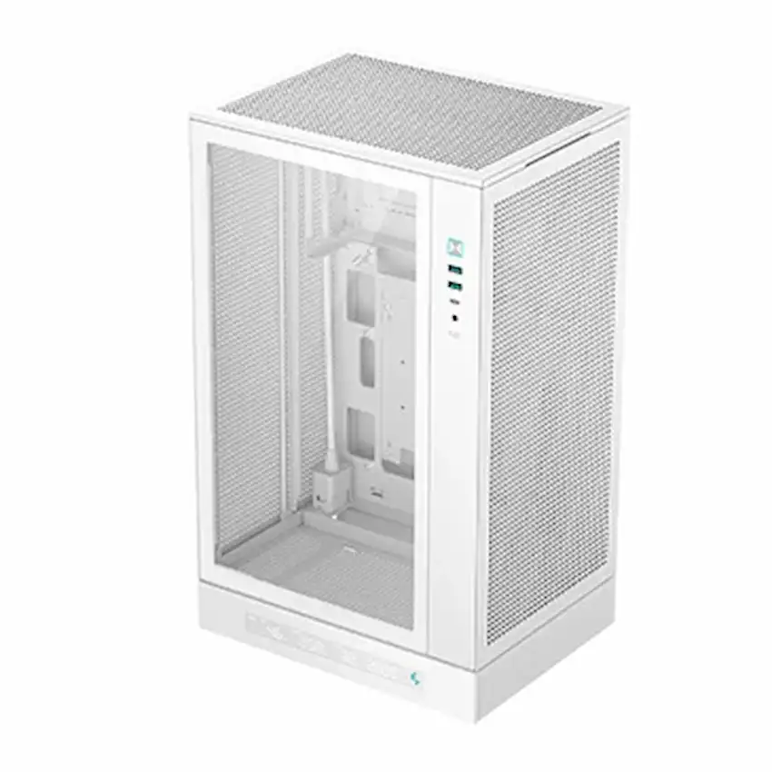 Case Deepcool CH270 Digital WH (M-ATX/ Mini-ITX,  Kính cường lực, Hiển thị nhiệt độ, White)