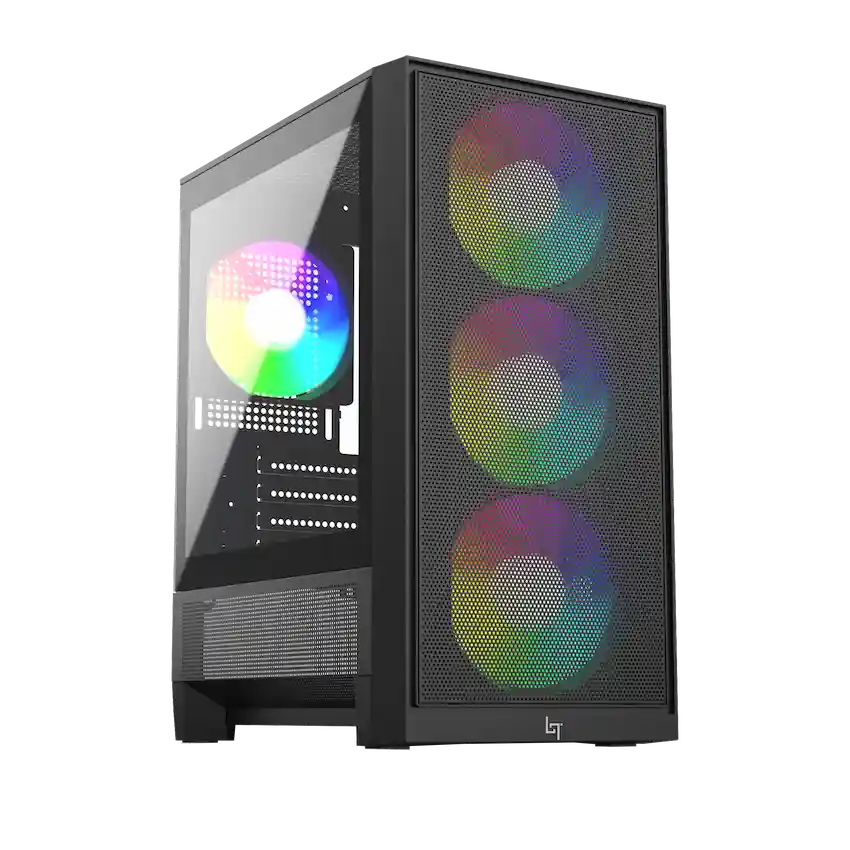 Case LINKTECH BAHAMUT M 4FA (Kính cường lực, EATX, 4FAN RGB, Đen)