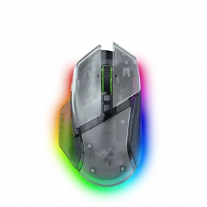 Chuột Razer Basilisk V3 Pro 35K Phantom White Edition (Wireless/Bluetooth/Wired, Razer Focus Pro 35K Gen-2, RGB, DPI 35000, RZ01-05240400-R3A1)