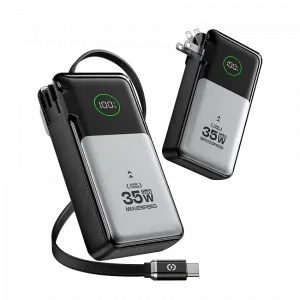 Sạc dự phòng 3-in-1 Movespeed MTHKG13 (35W, 10000mAh, Bạc)