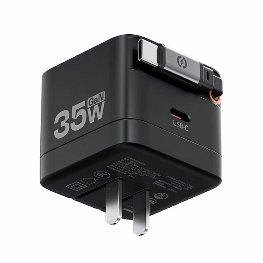 Củ sạc nhanh Movespeed MSA03 (35W, Super GaN, Tích hợp Type C, Đen)