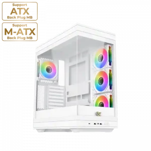 Case Xigmatek ALPHA META ARCTIC – EN45011 ( E-ATX/ ATX, Kính cường lực, USB Type C, Trắng)