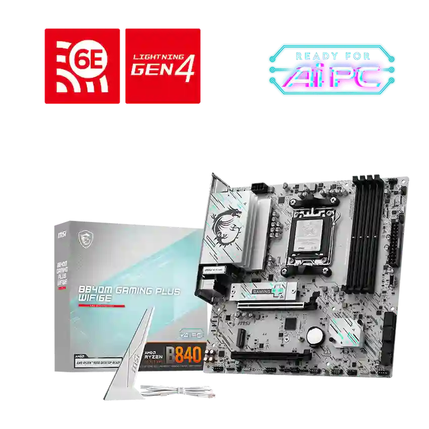 Mainboard MSI B840M GAMING PLUS WIFI6E (m-ATX, Wi-Fi 6E, Bluetooth 5.3, Type-C)
