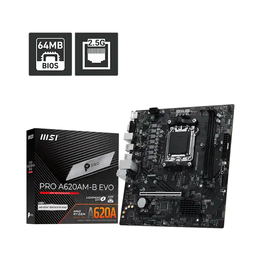 Mainboard MSI PRO A620AM-B EVO (m-ATX, AM5)
