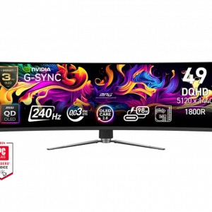Màn hình LCD Cong MSI MPG 491CQPX QD-OLED (49 Inch, 5120 x 1440 (DQHD), 240Hz, QD-OLED, 0.03ms, 1800R, G-Sync)