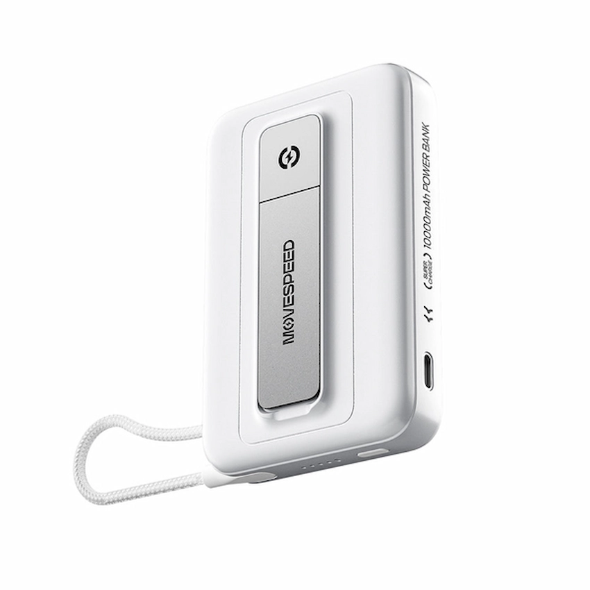Sạc dự phòng từ tính Movespeed MTHKG16 (10000mAh, 22.5W, Đế dựng, Tích hợp Type C, Blue/White)