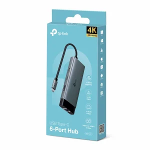 Hub Chuyển Đổi TypeC 6in1 TP-Link UH6120C (1 cổng HDMI 4K@60Hz, 1 cổng ethernet 1 Gbps, 1 cổng USB-C cho dữ liệu, 2 cổng USB-A)