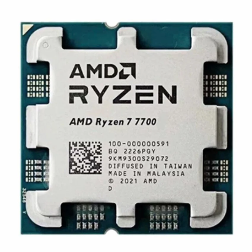 CPU AMD Ryzen 7 7700 (3.8GHz boost 5.3GHz, 8 nhân 16 luồng, 40MB Cache, 65W, Socket AM5, NO BOX)