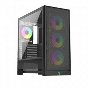 Case LINKTECH BAHAMUT 4FA (Kính cường lực, ATX, 4FAN RGB, Đen)