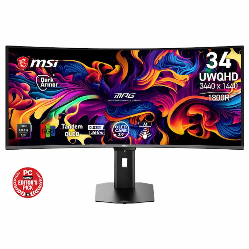 Màn Hình Cong LCD MSI MPG 341CQR QD-OLED X36 (34 inch, 3440×1440 UWQHD, 360Hz, QD-OLED, 1800R, 0.03ms)