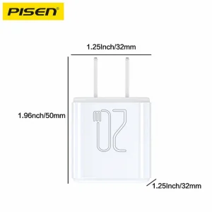 Củ sạc nhanh PISEN QUICK USB-C 20W TS-C165 (White Tiny)
